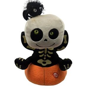 2011 Hallmark Halloween Skeleton Plush Hokey Pokey Glows in Dark 10"